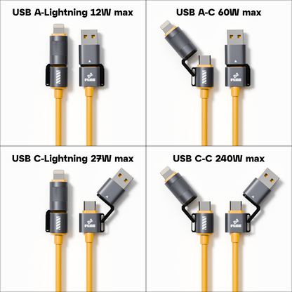 HYPERQUAD 4 in 1 -240W charging cable